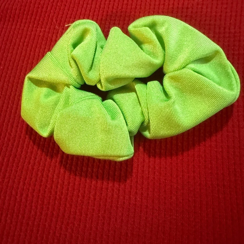Vibrant Lime Green Scrunchie